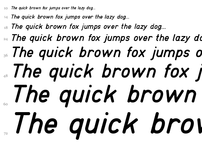 TGL 0-16 font waterfall